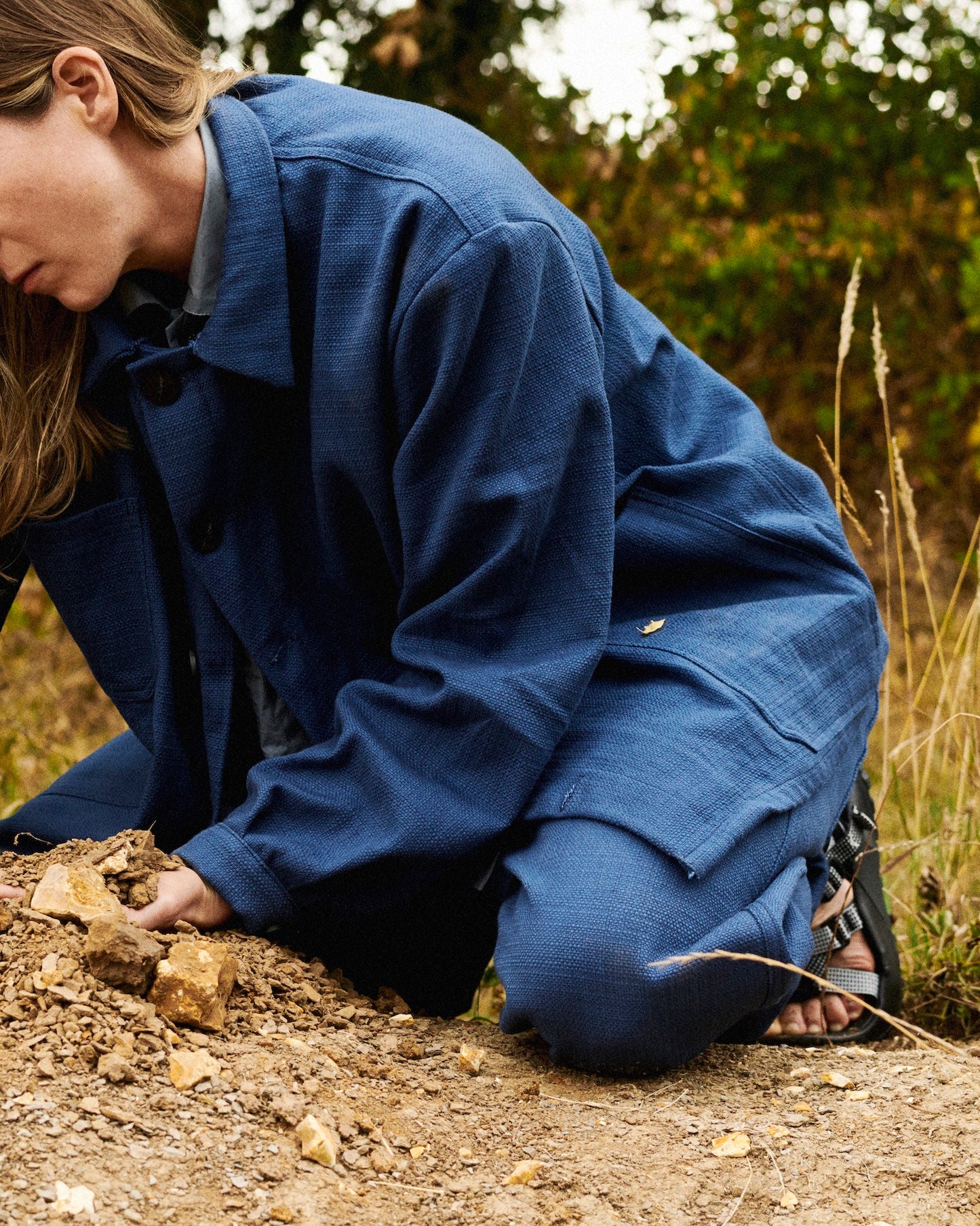 Propegator's Jacket without Liner - Handwoven Indigo Canvas