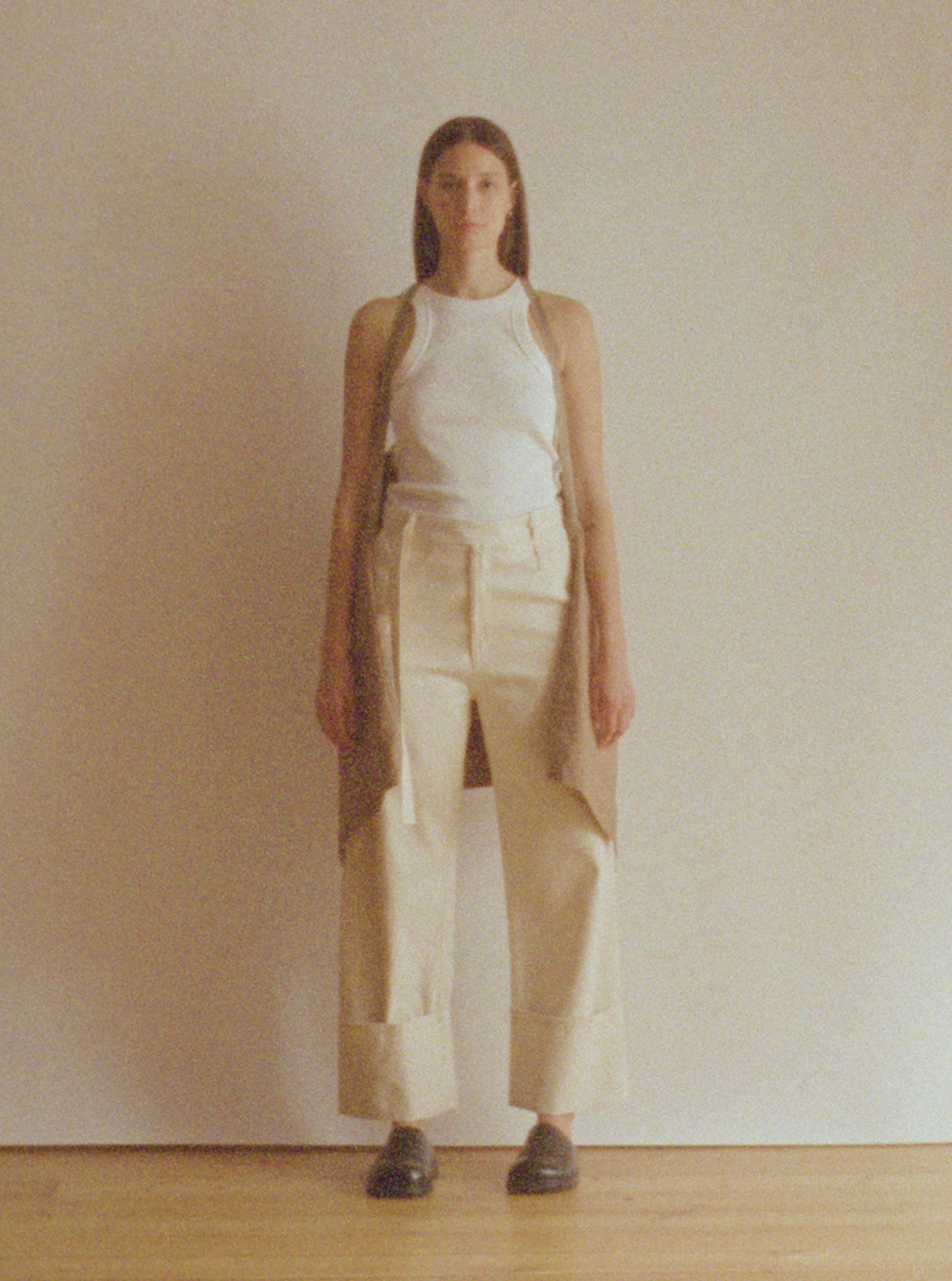 Fold Up Jean - Alabaster Twill Denim