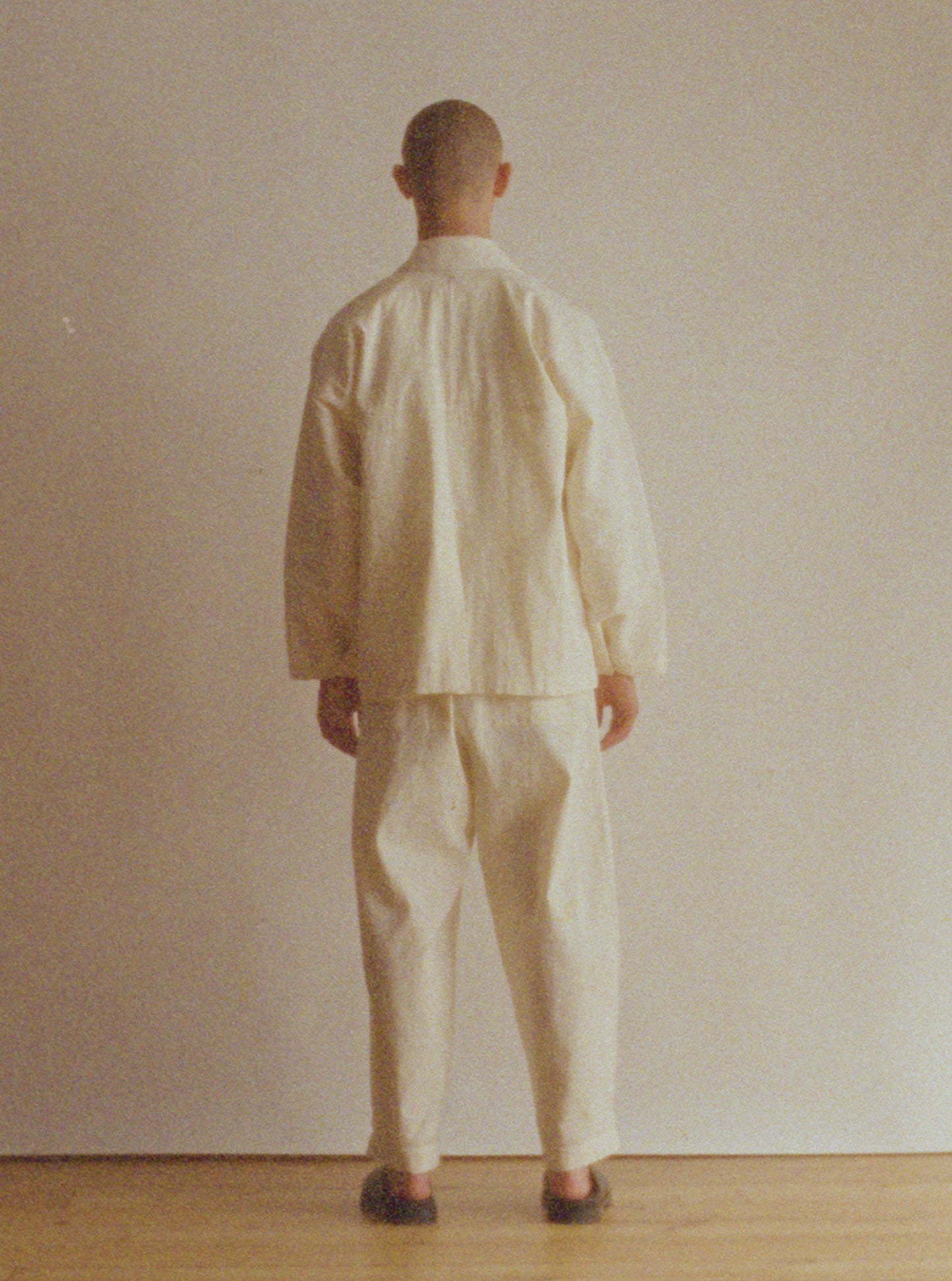 Gatherers Trousers - Alabaster Handwoven Cotton