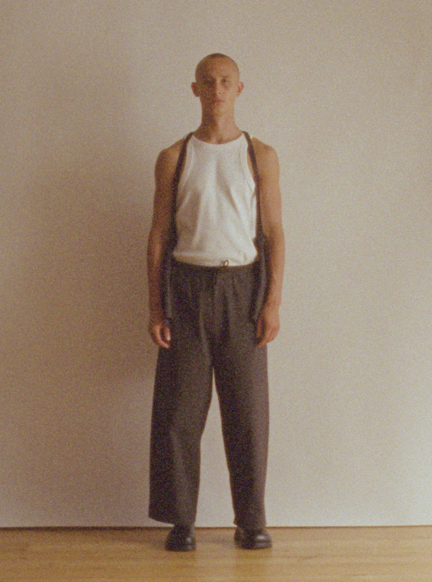 Gatherers Trousers - Slate Micro Check Cotton