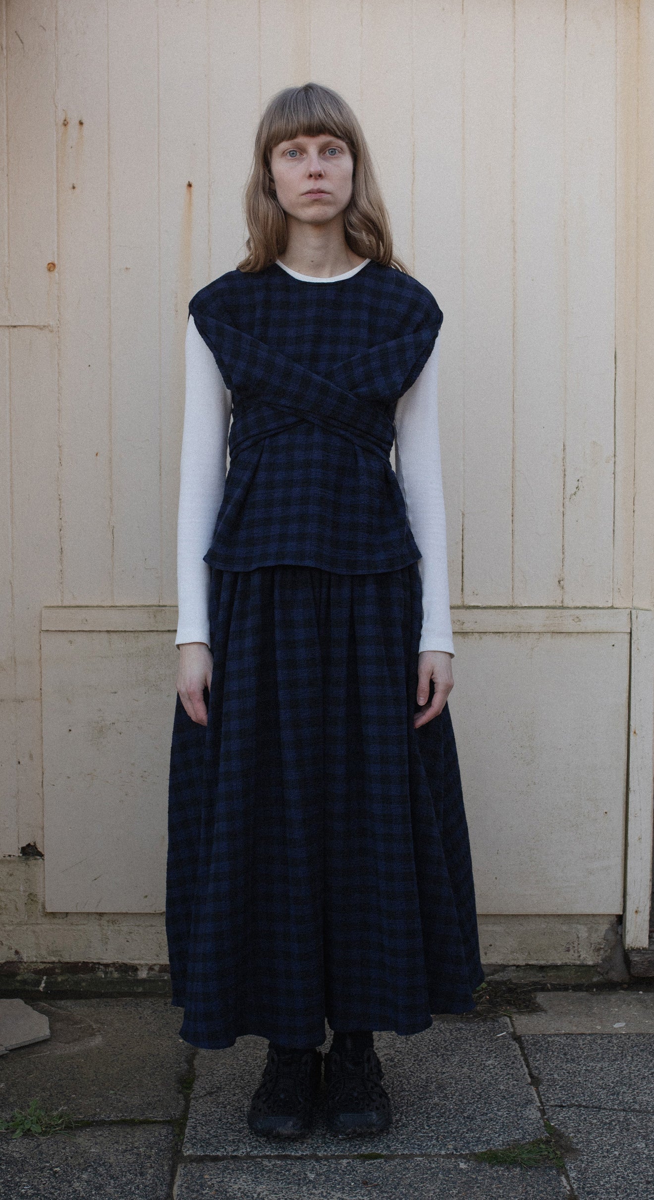 Buoy Skirt - Ink & Black Check
