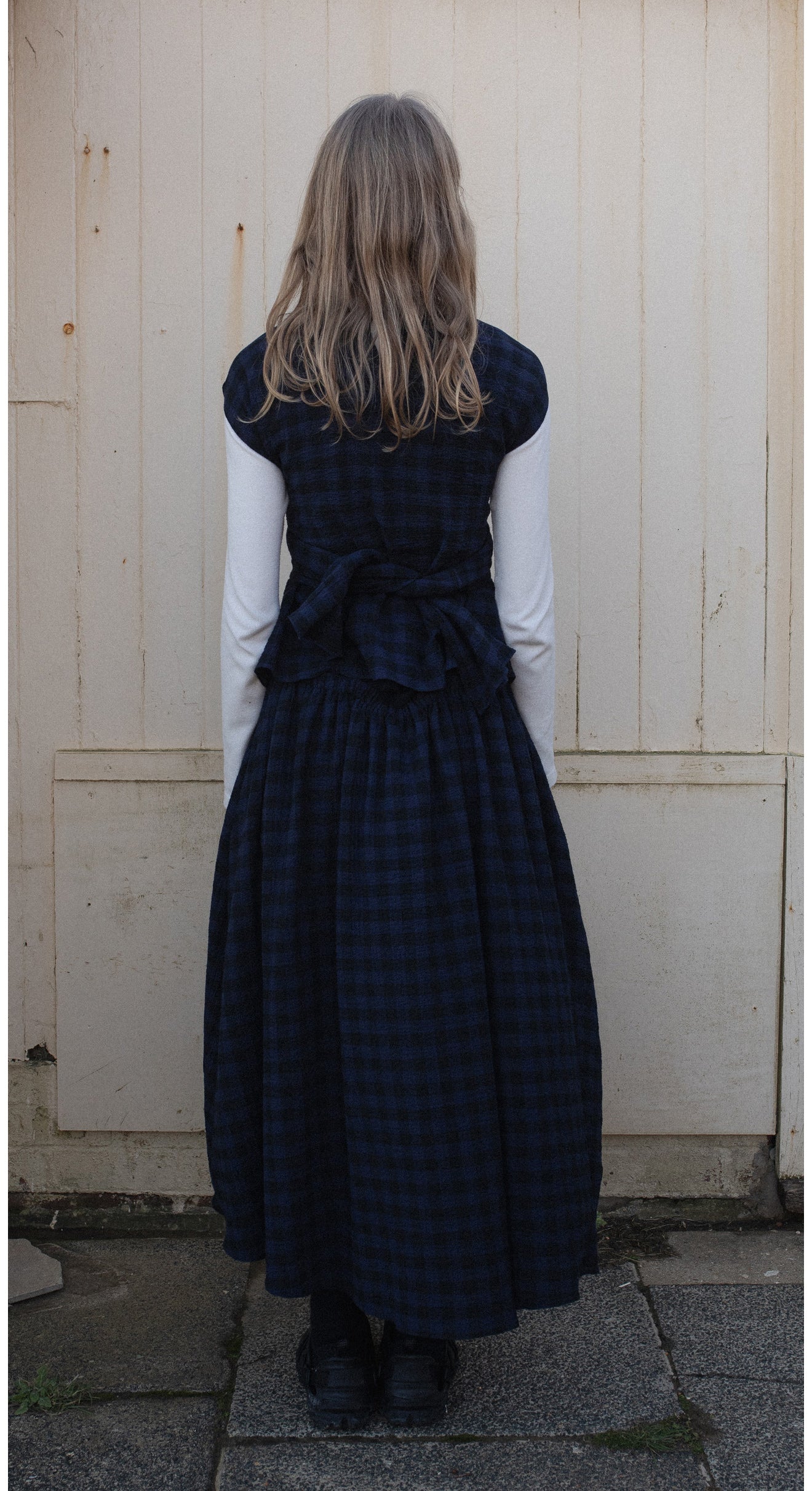 Buoy Skirt - Ink & Black Check