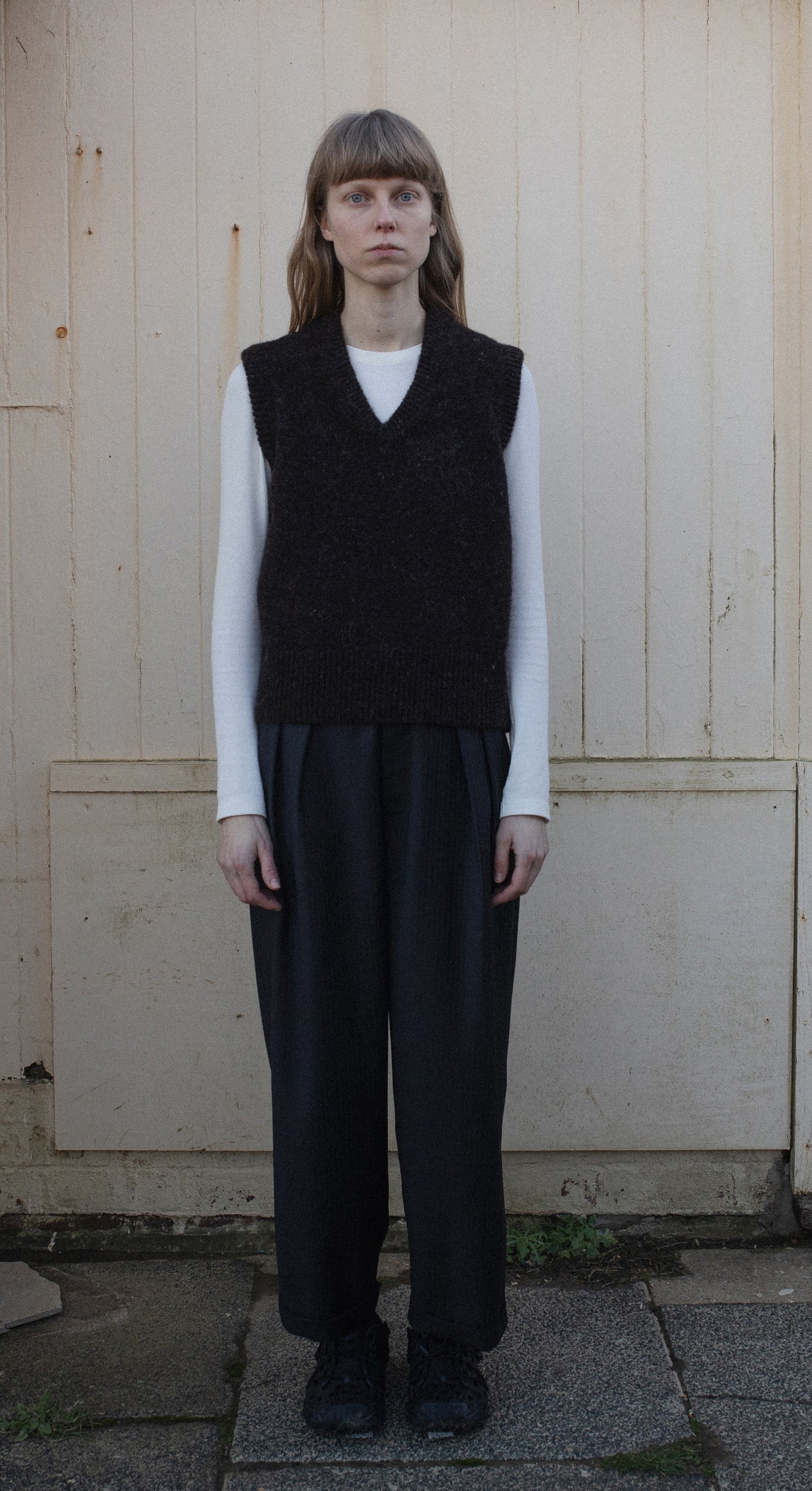 Double Pleat Trousers - Cacao Wool