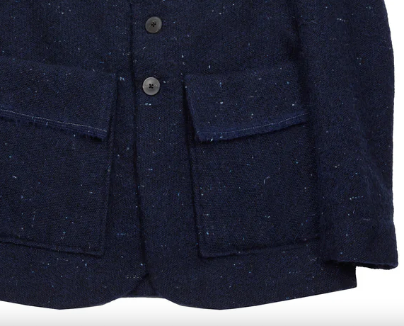 Lucien Tailored Jacket - Encre Blue Wool