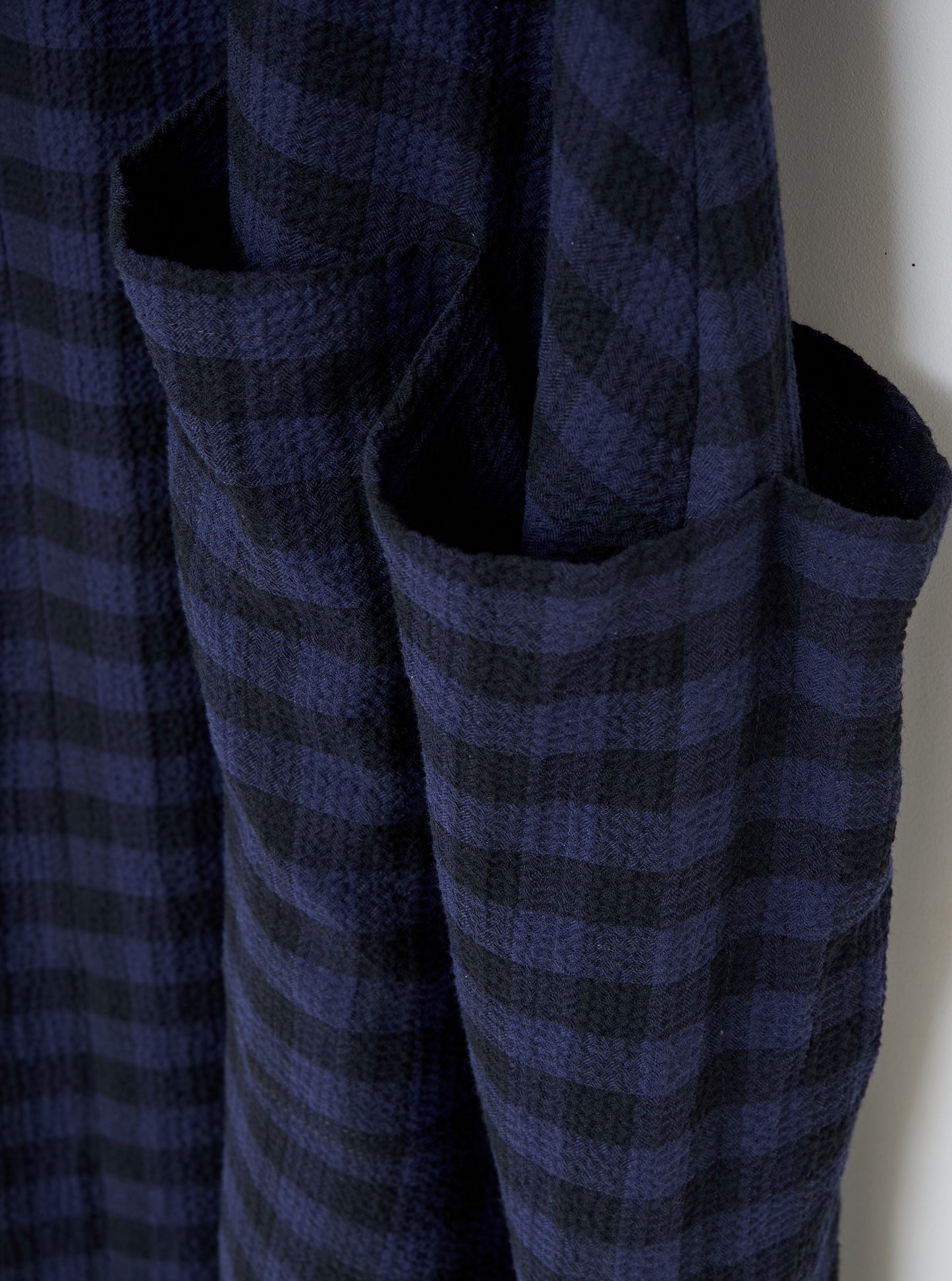 Hand Tie Dress - Ink & Black Check