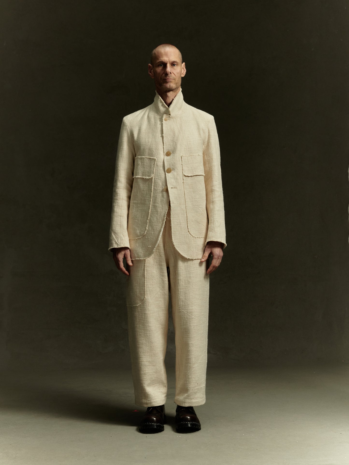 Wilhelm Trousers - Alabaster Yak & Nettle