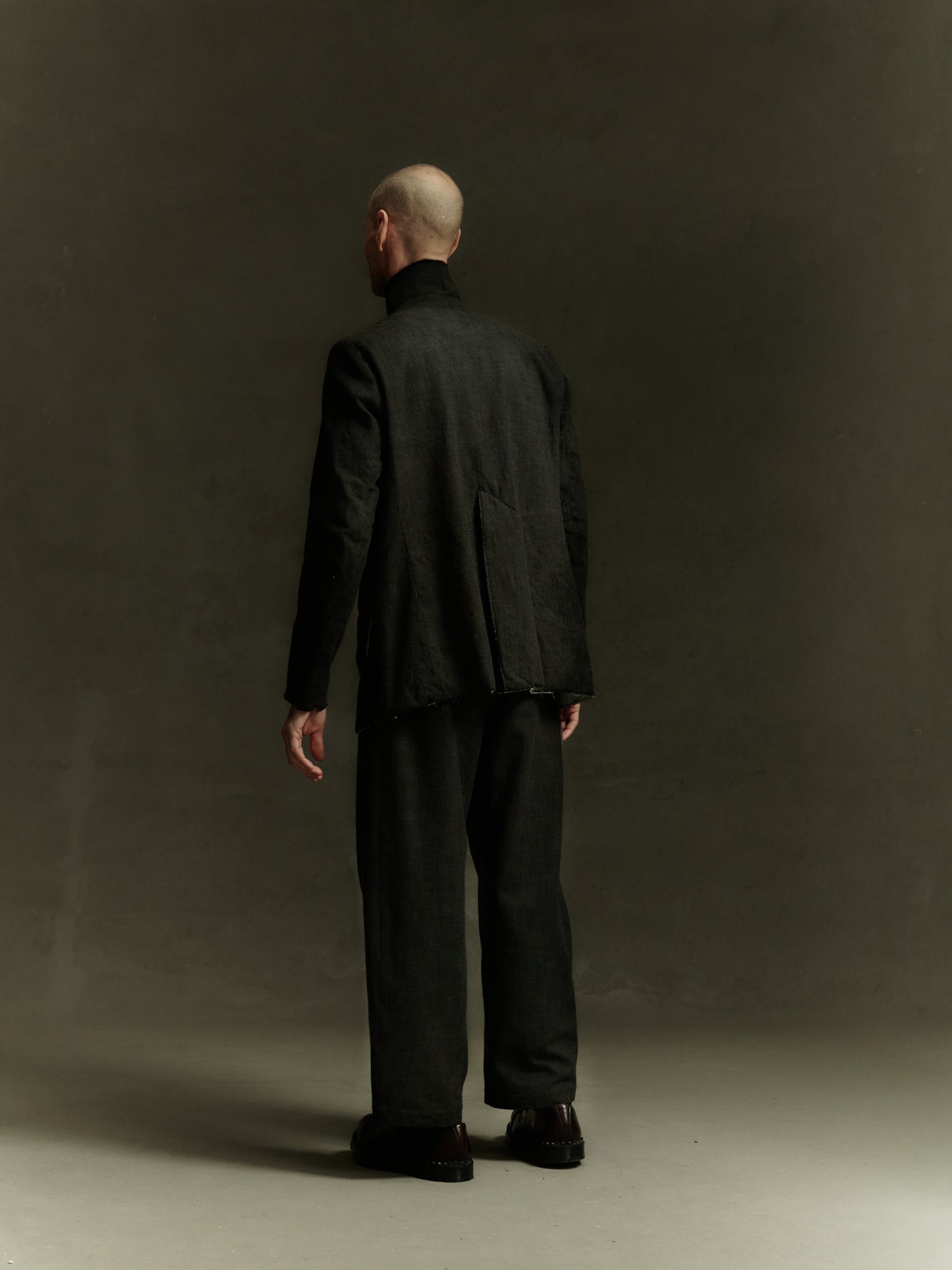Wilhelm Trousers - Alga Green Wool Cotton