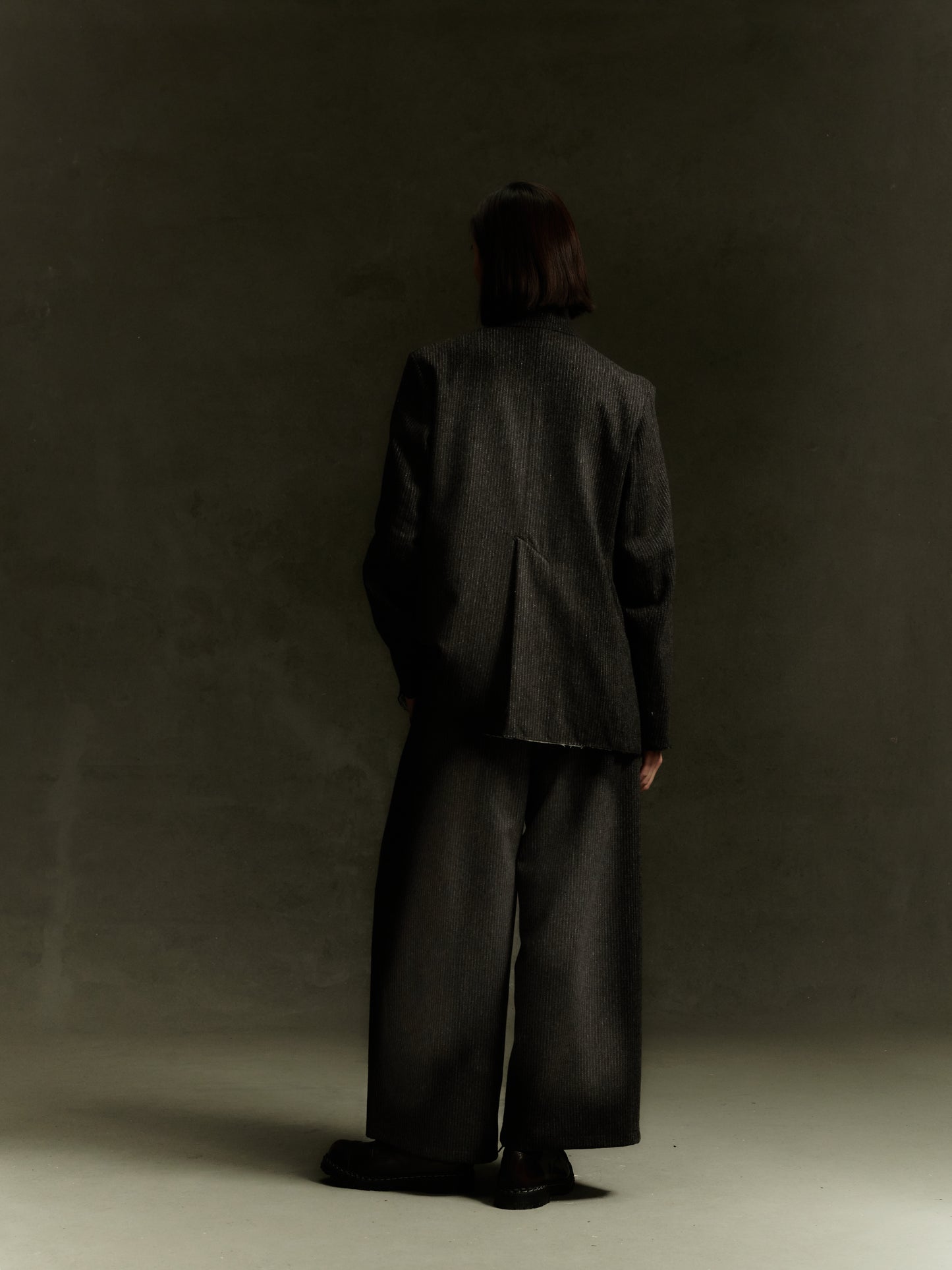 Kassel Trousers - Cacao Pinstripe Wool