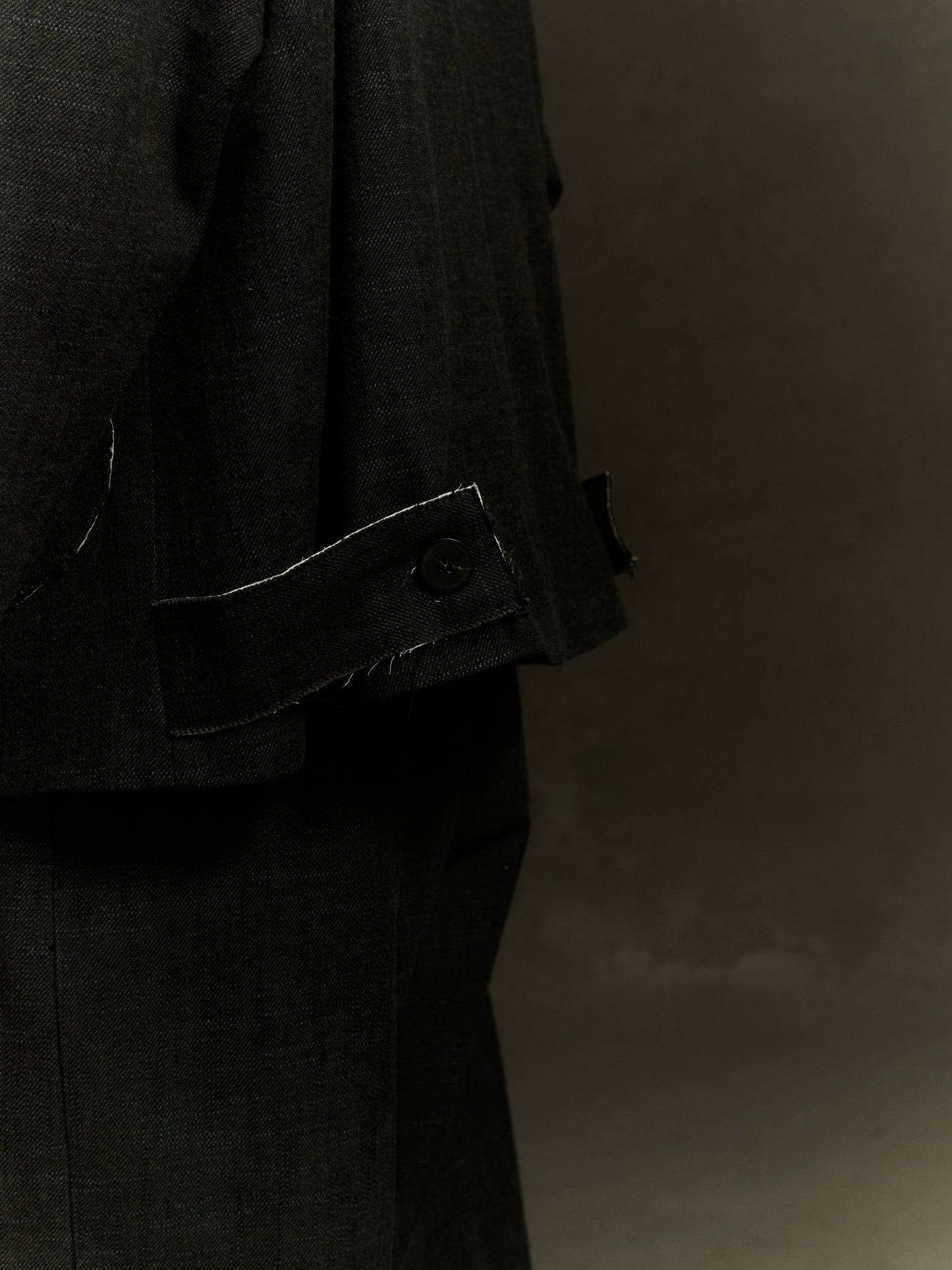 Langhaus Jacket - Alga Green Wool Cotton