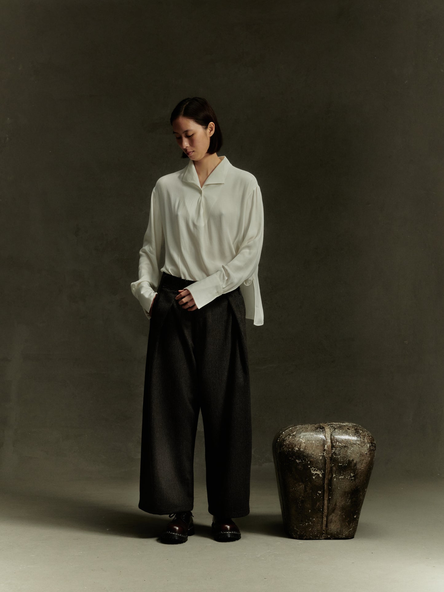 Joyce Shirt - Bone Silk