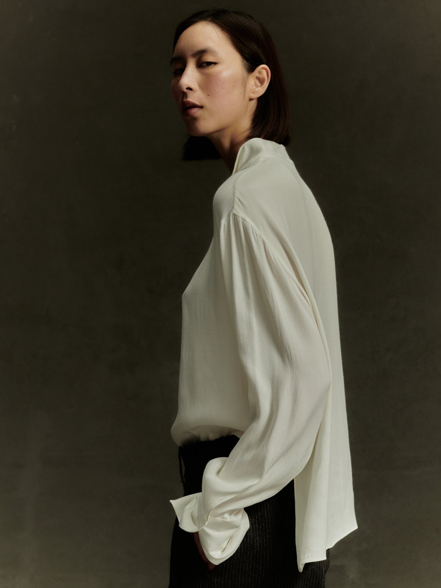 Joyce Shirt - Bone Silk