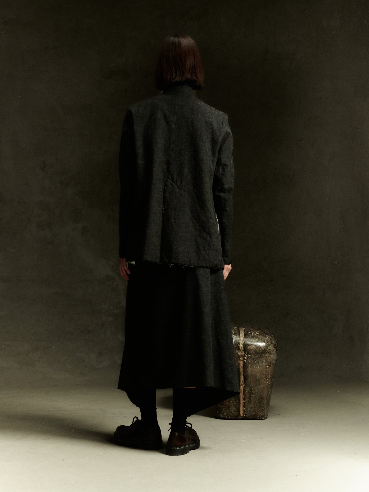 Kleve Skirt - Alga Green Wool Cotton