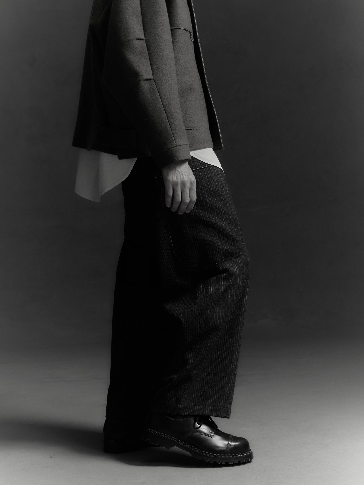 Kassel Trousers - Cacao Pinstripe Wool