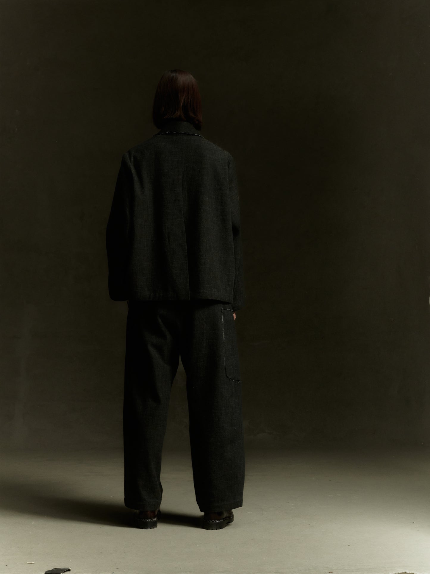 Wilhelm Trousers - Alga Green Wool Cotton