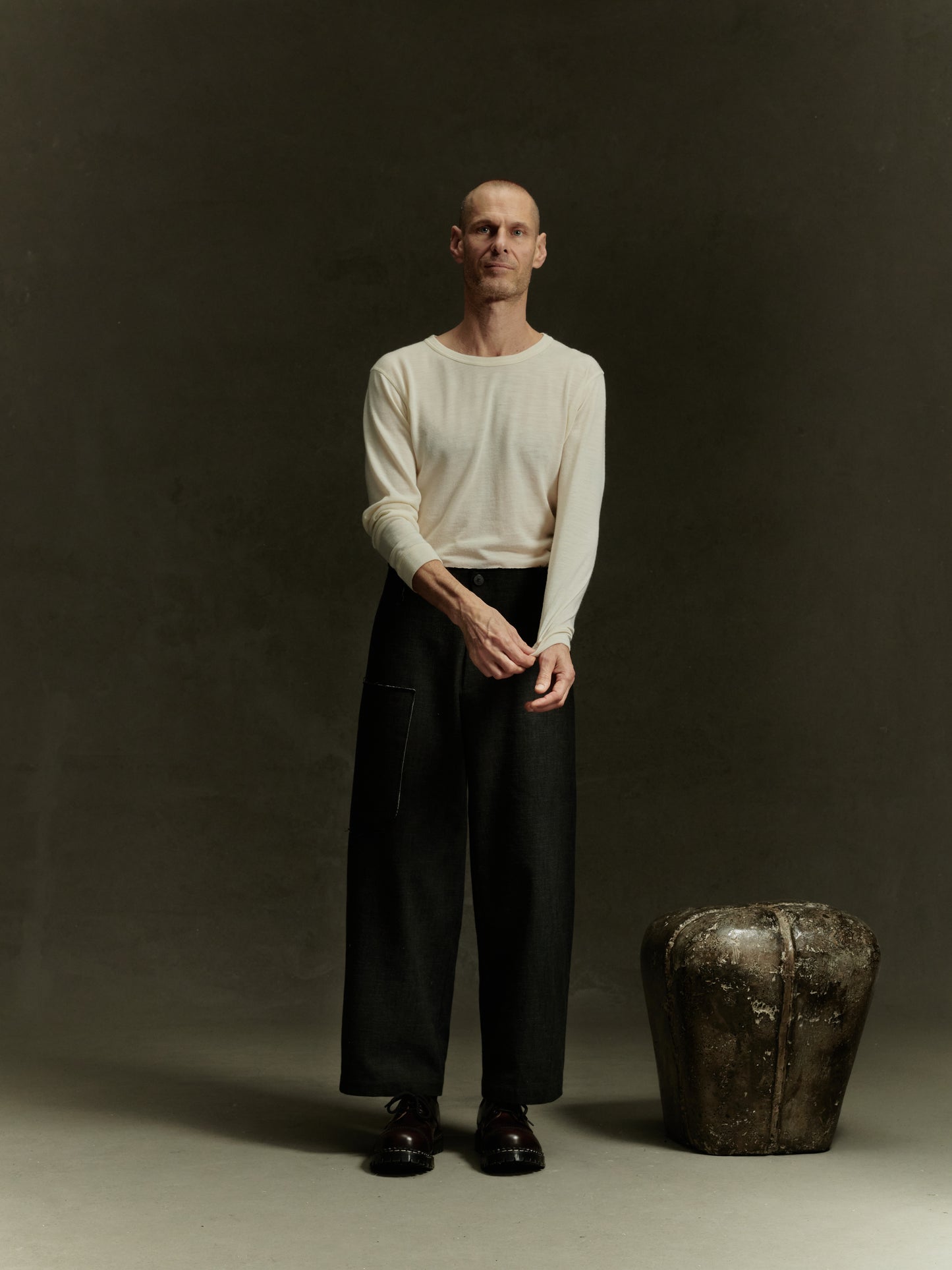 Merino Wool Vest - Ebony