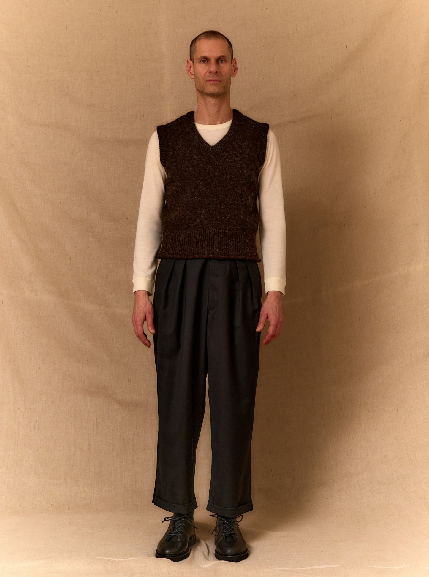 Lorca Vest - Saffron Wool