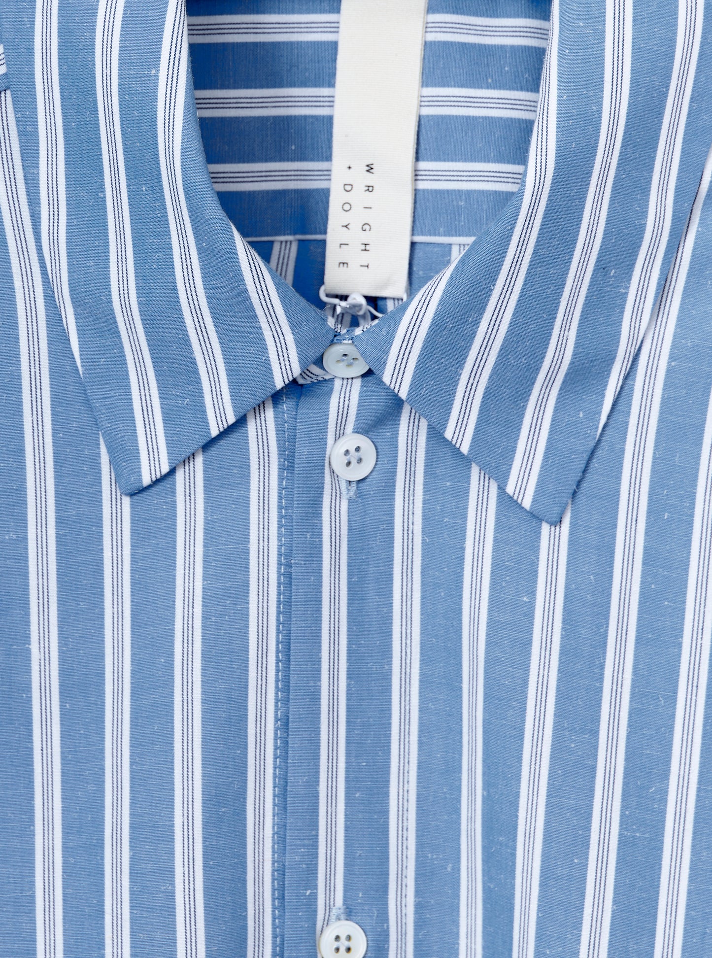 Hand-Tie Shirt Dress - Zenith Blue Stripe