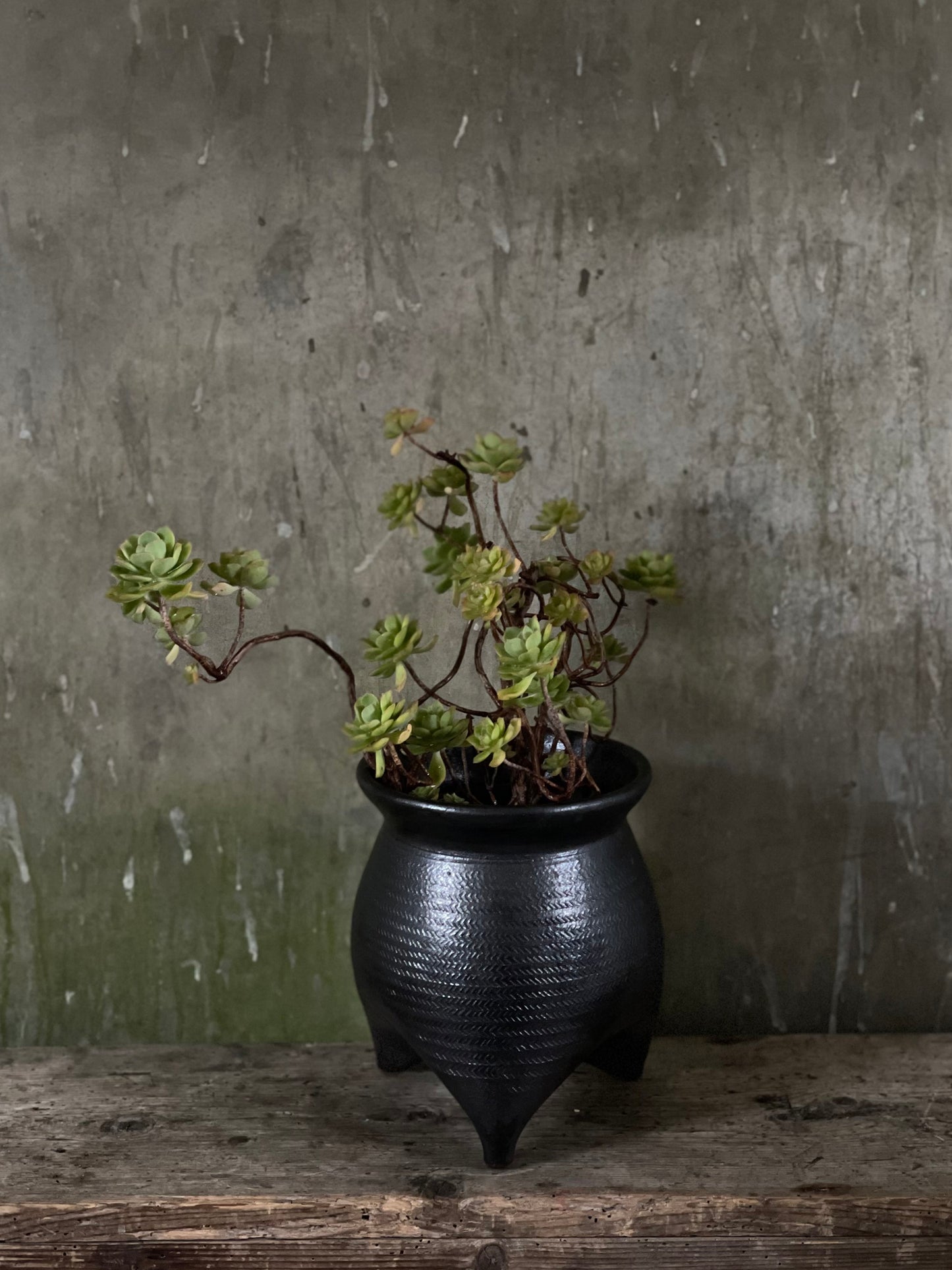 Glazed Tripod Pot Small