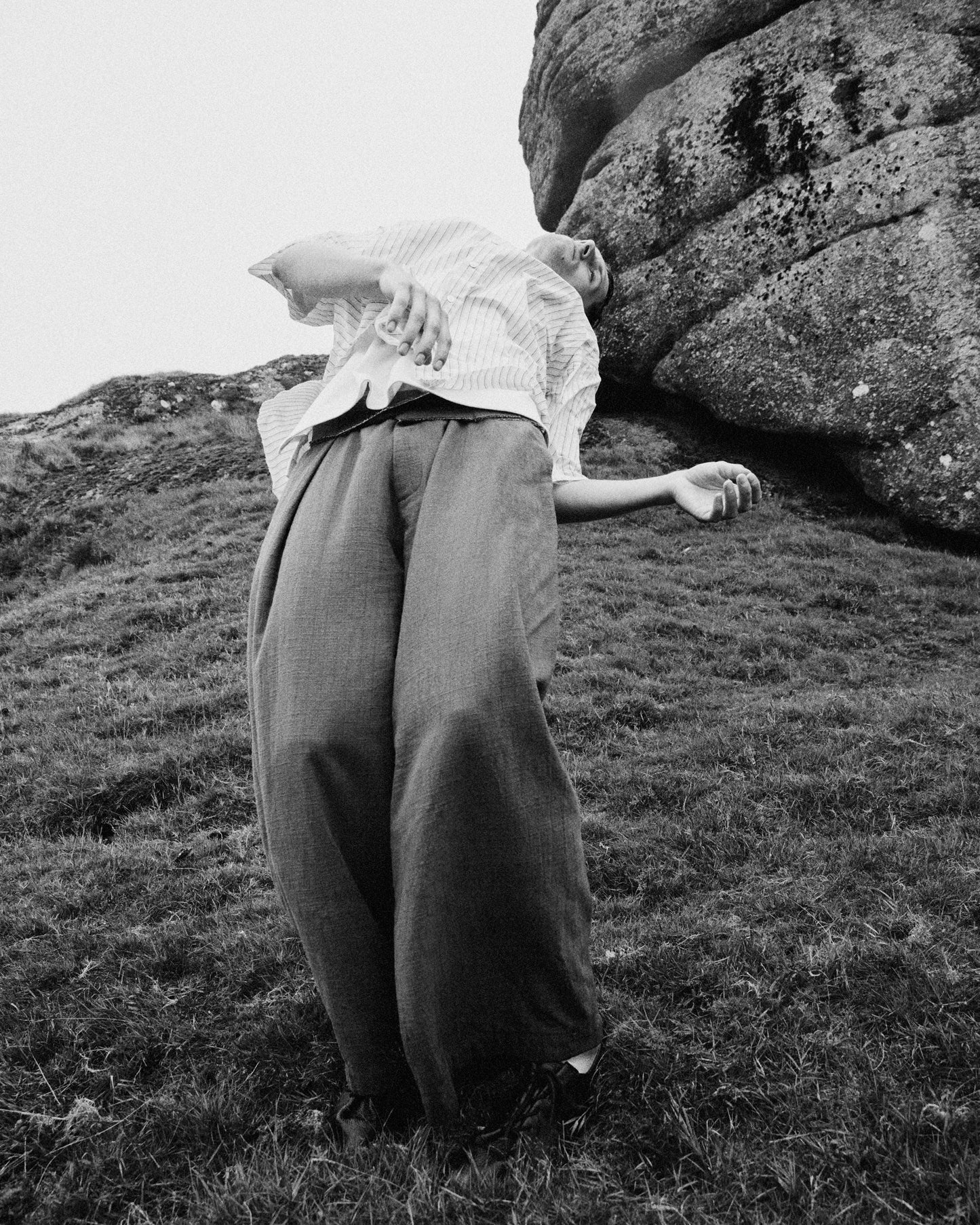 Manaton Shirt - Chalk and Brick Stripe