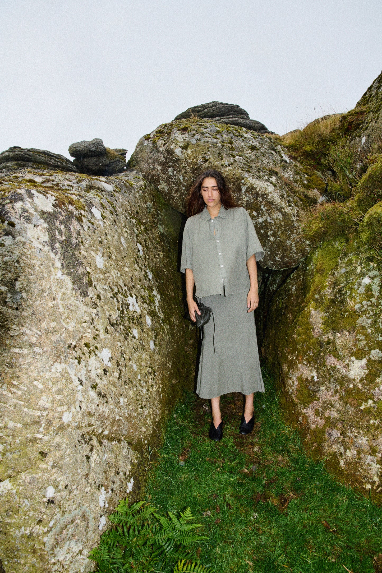 Ingra Bias Skirt - Lichen