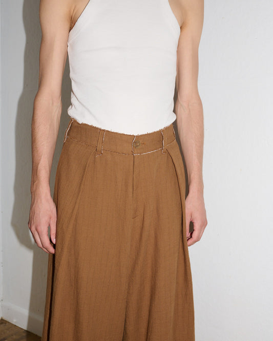 Kassel Trousers - Ochre Pinstripe