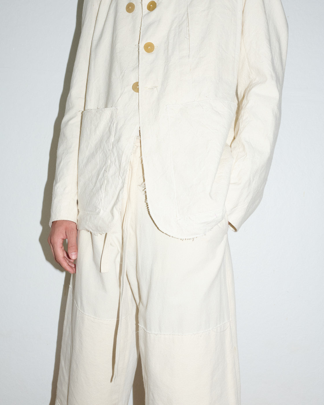Leusdon Tailored Jacket - Repurposed French Linen