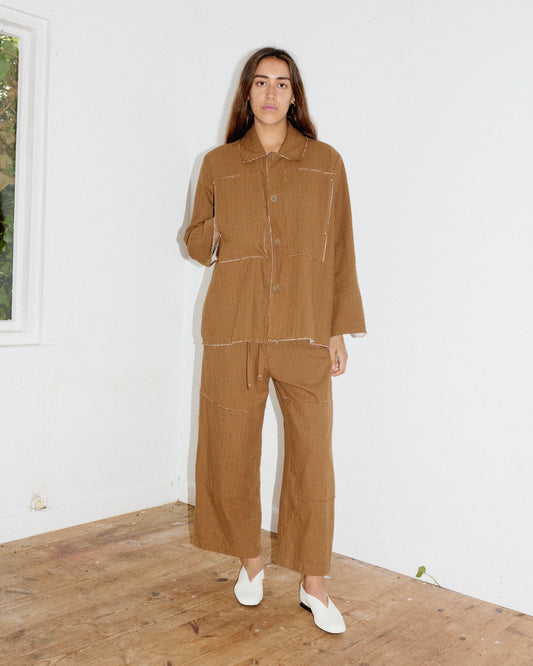Tolmen Jacket - Ochre Pinstripe
