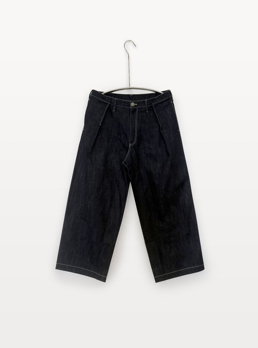 Single Pleat Jean - Raw Indigo Denim