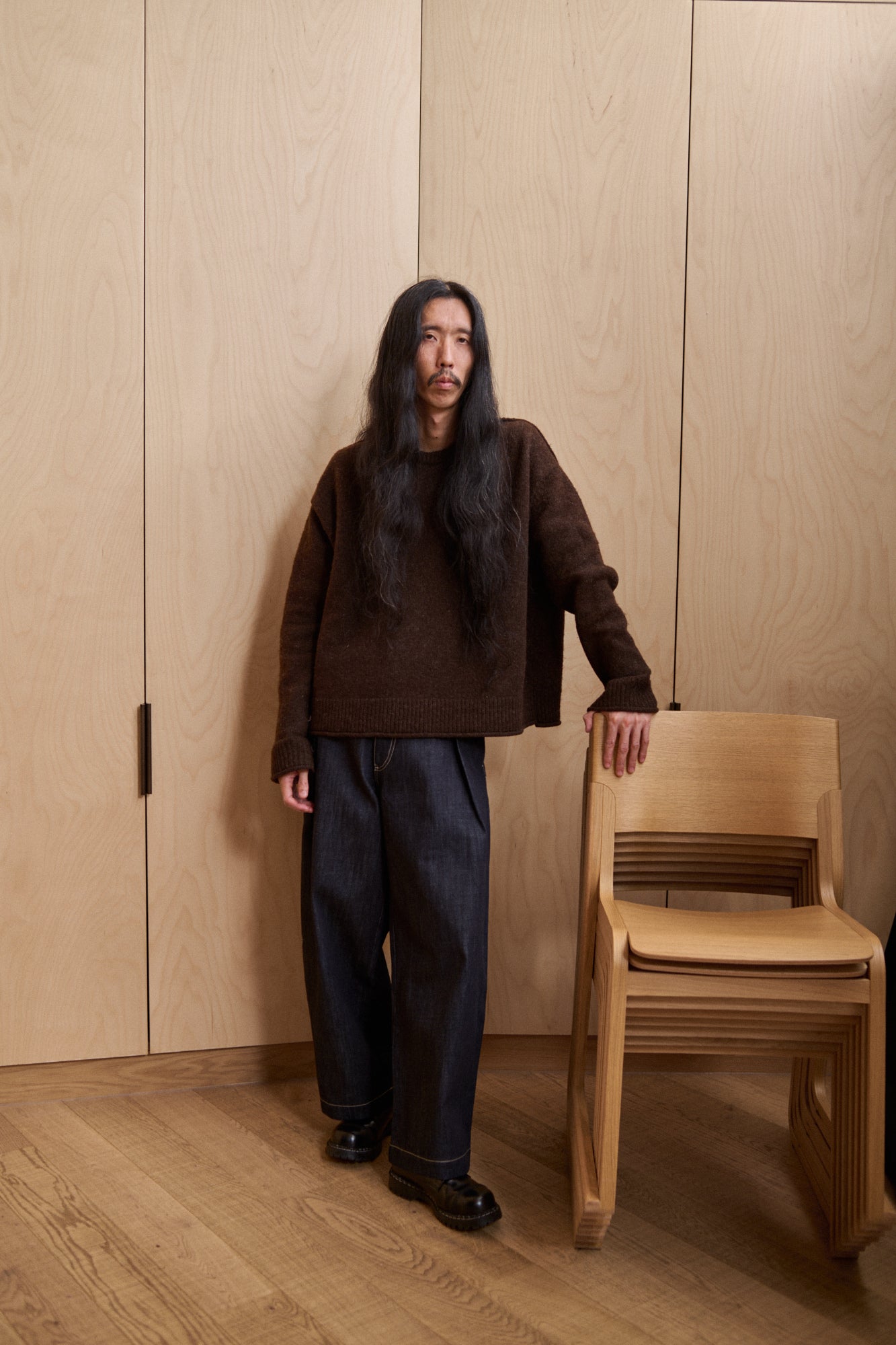 Crew Neck Jumper - Welsh Black Wool