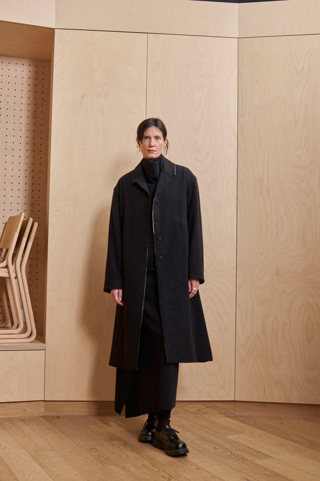Aldor Coat - Carbon Charcoal Wool - Pre Order