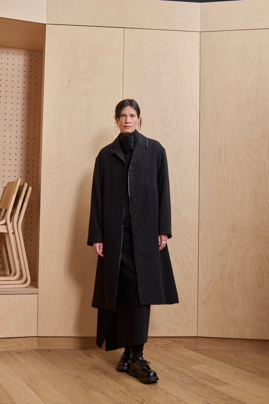 Aldor Coat - Carbon Charcoal Wool - Pre Order