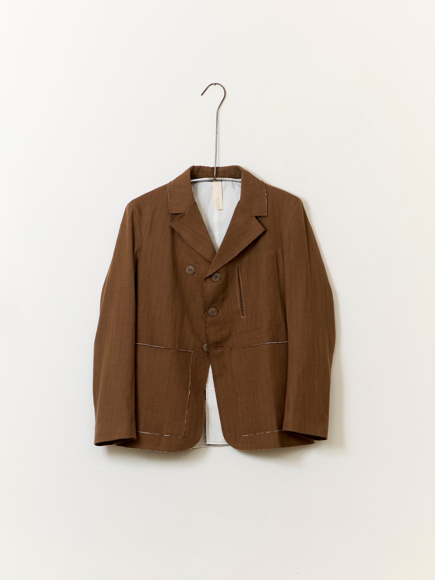 Leusdon Tailored Jacket - Ochre Pinstripe