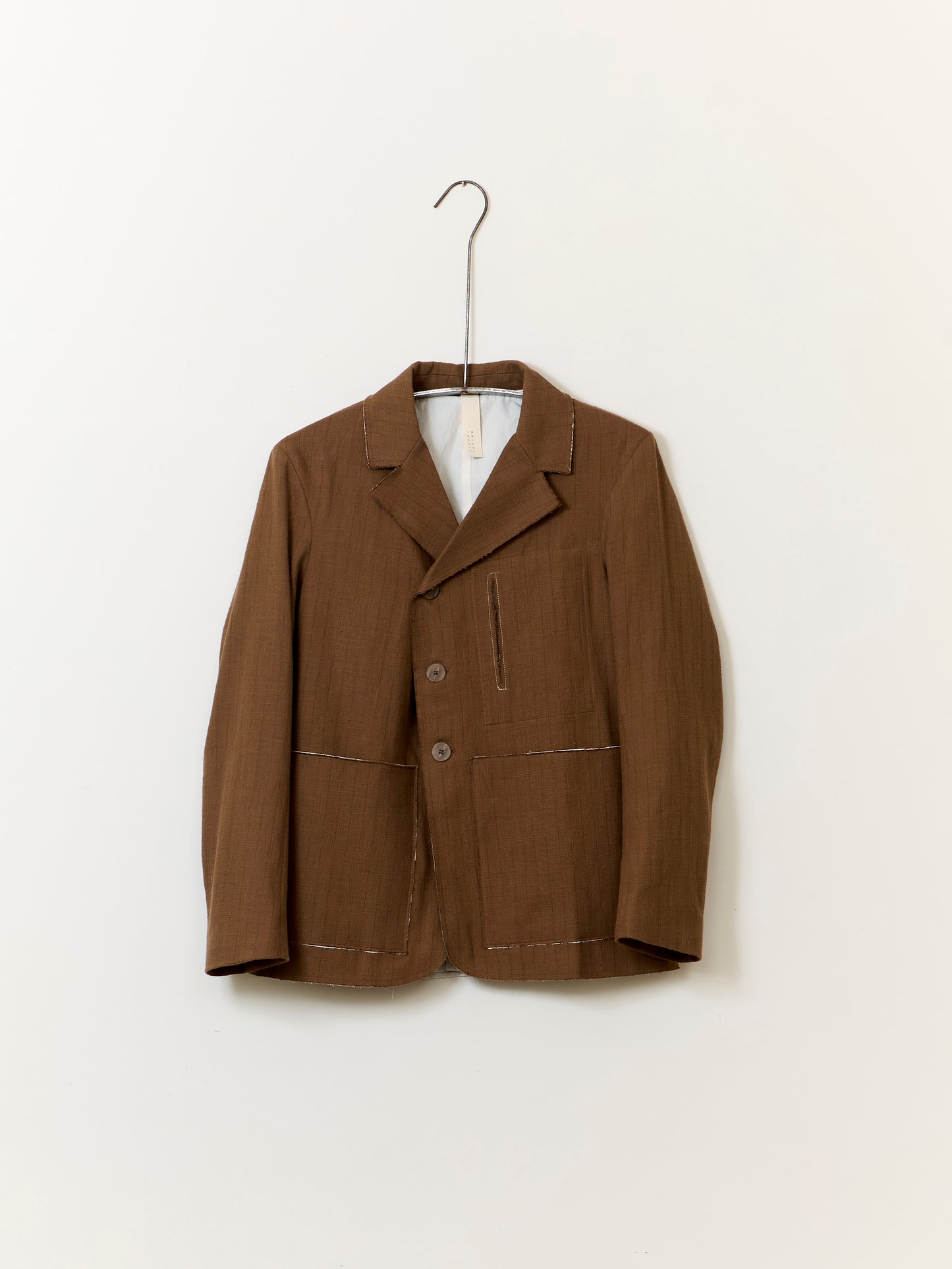 Leusdon Tailored Jacket - Ochre Pinstripe
