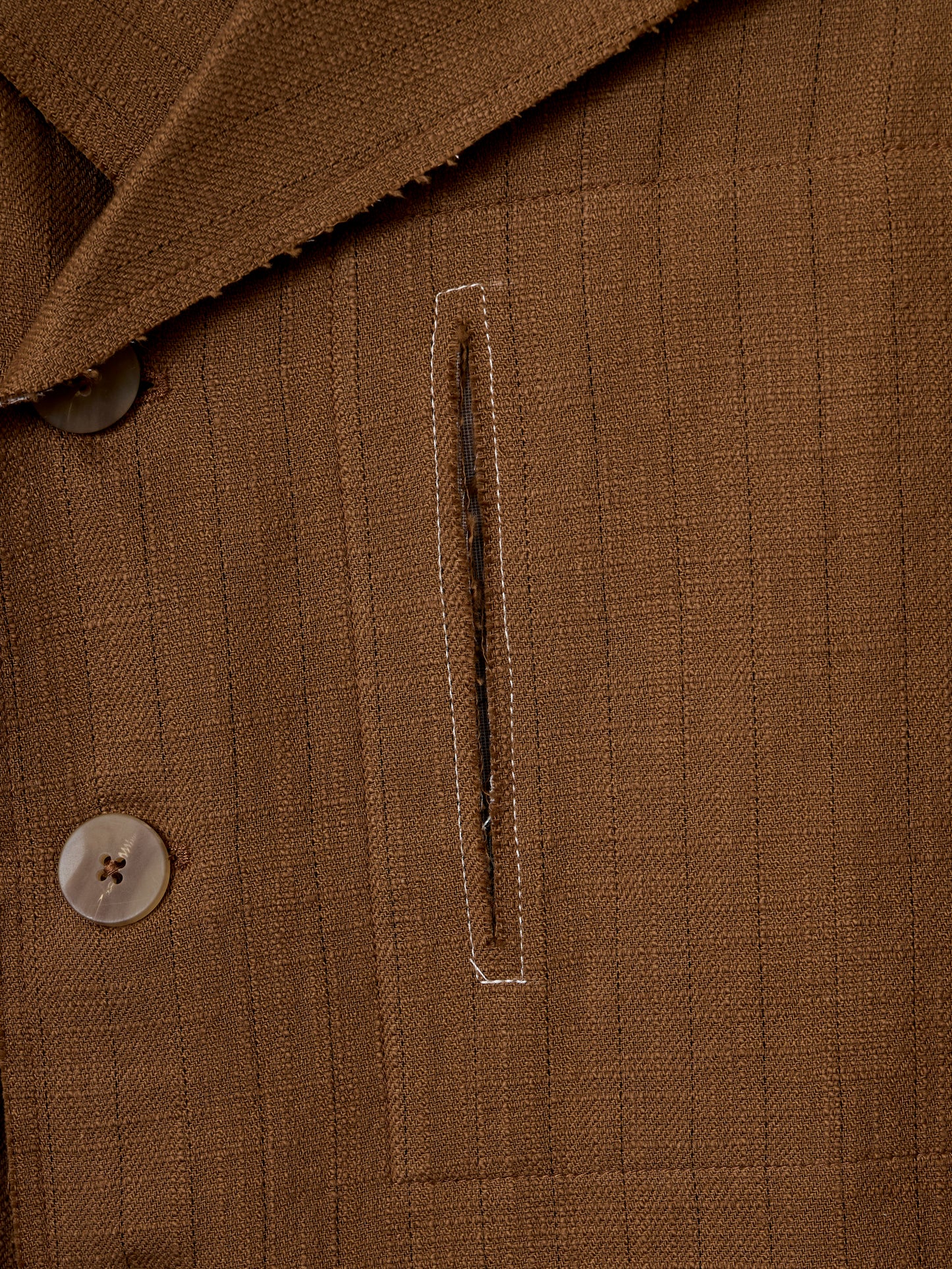 Leusdon Tailored Jacket - Ochre Pinstripe