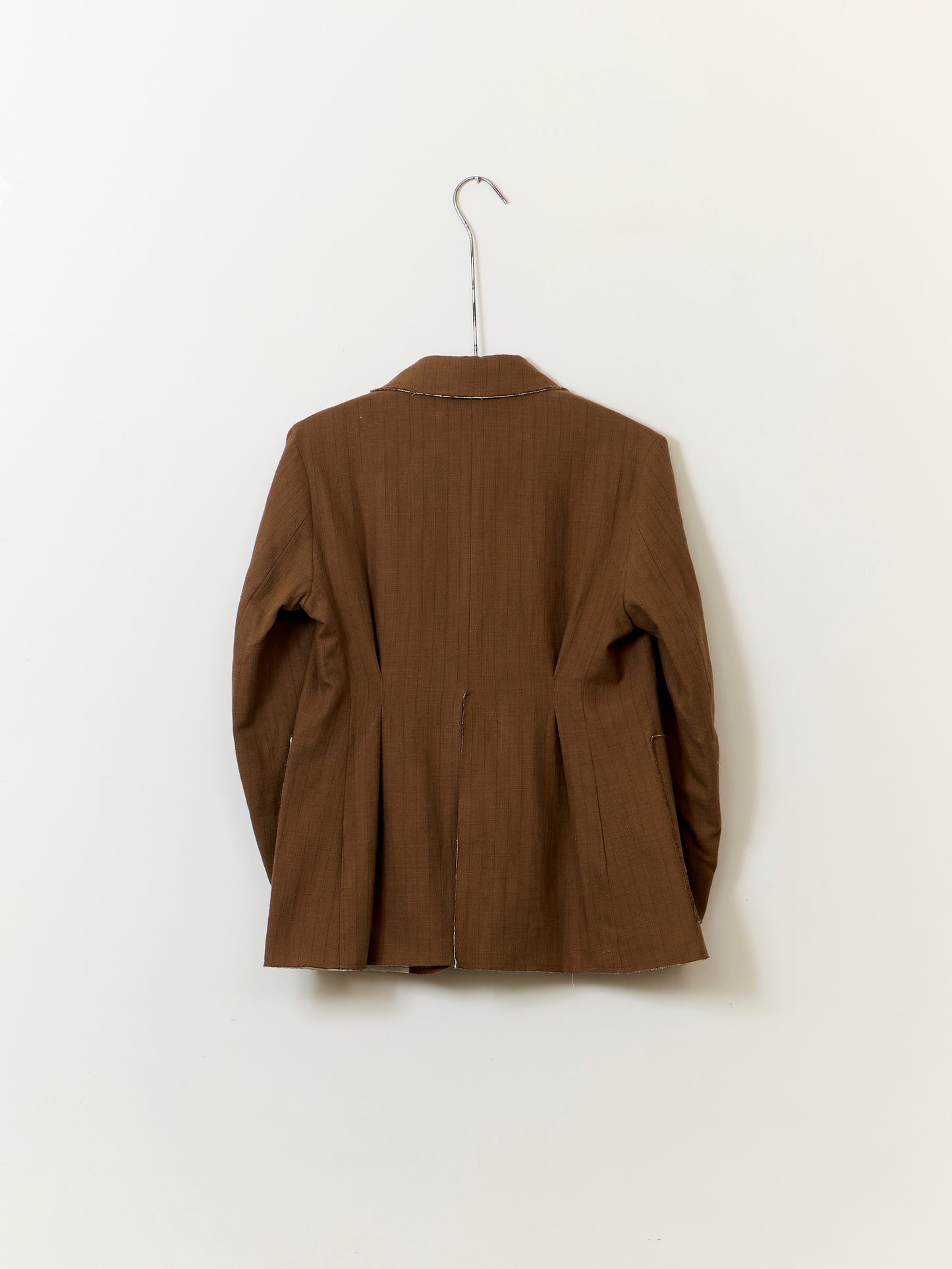 Leusdon Tailored Jacket - Ochre Pinstripe