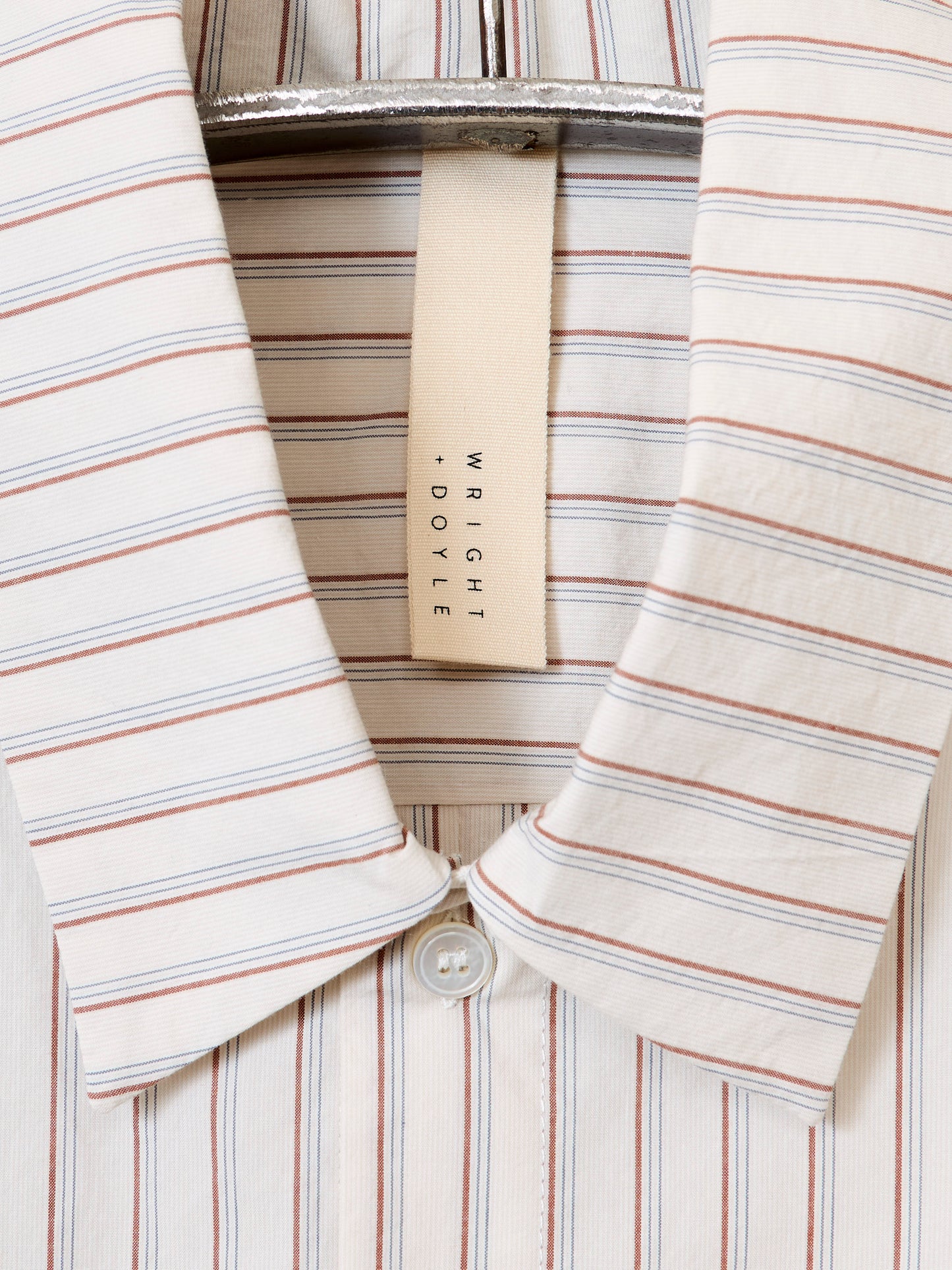 Manaton Shirt - Chalk and Brick Stripe