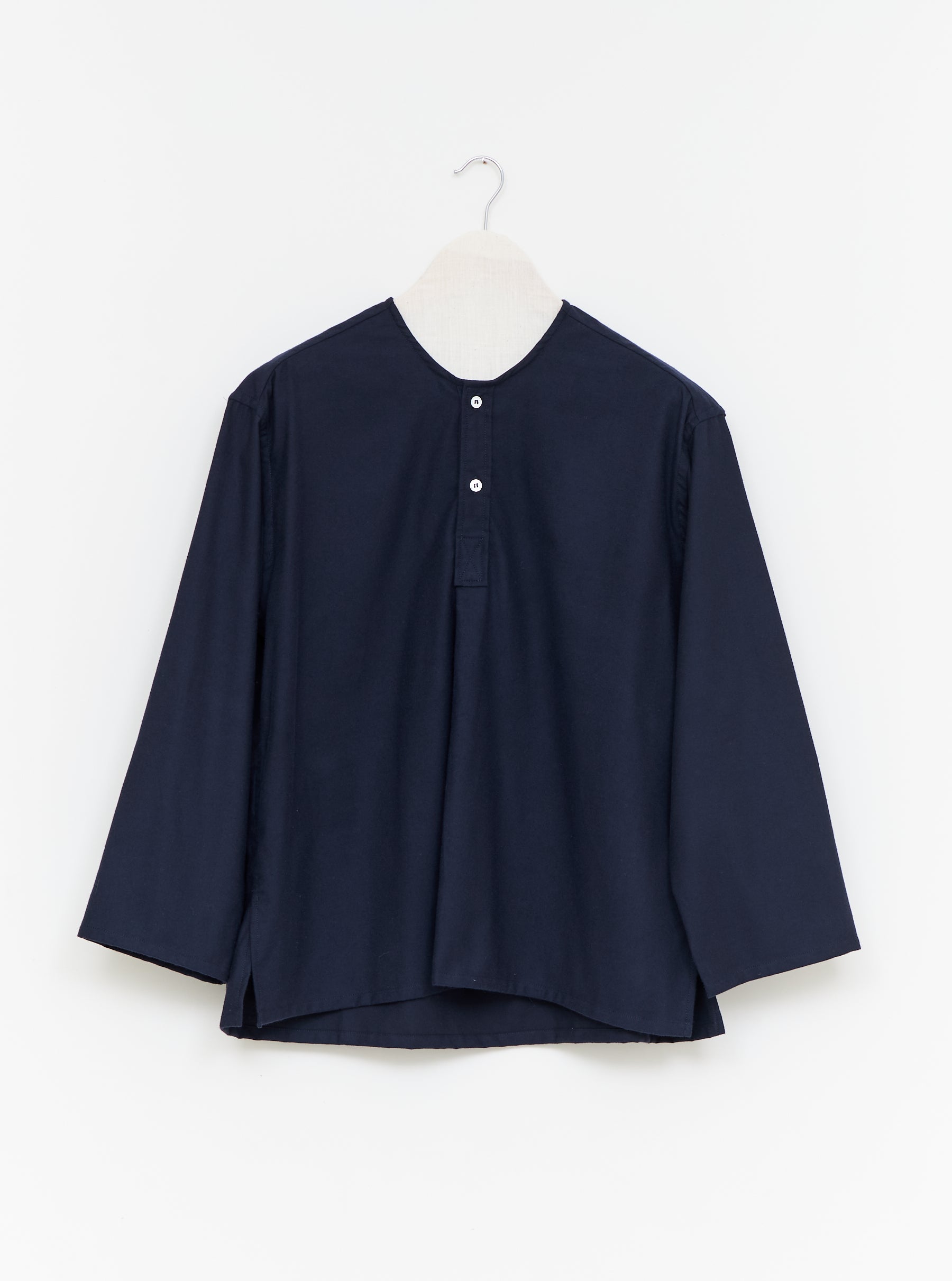Henley Top in Navy Brushed Cotton – WRIGHT + DOYLE