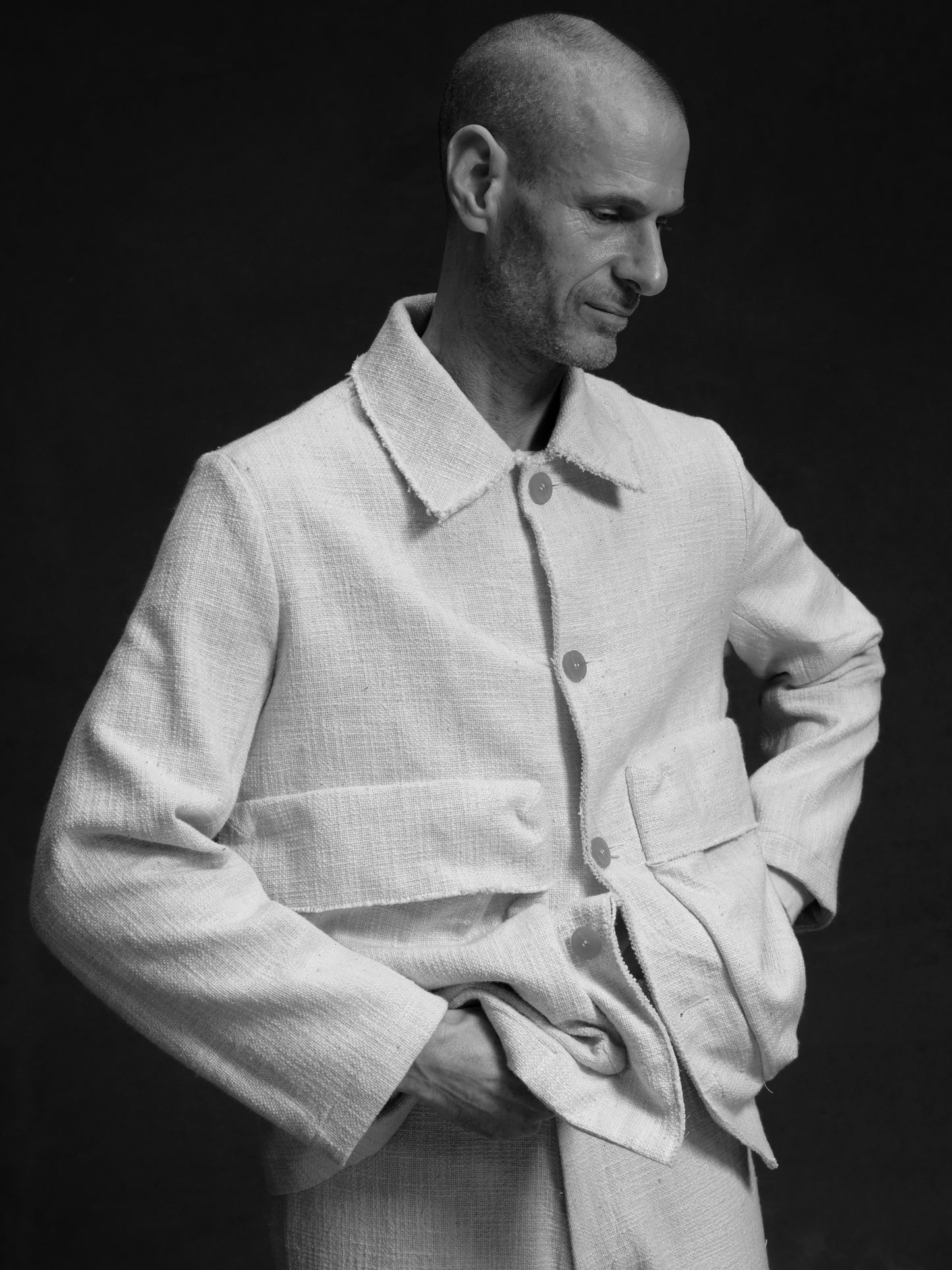 Beuys Pocket Jacket - Alabaster Yak & Nettle