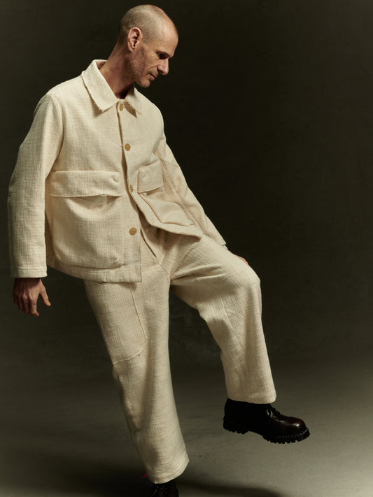 Beuys Pocket Jacket - Alabaster Yak & Nettle