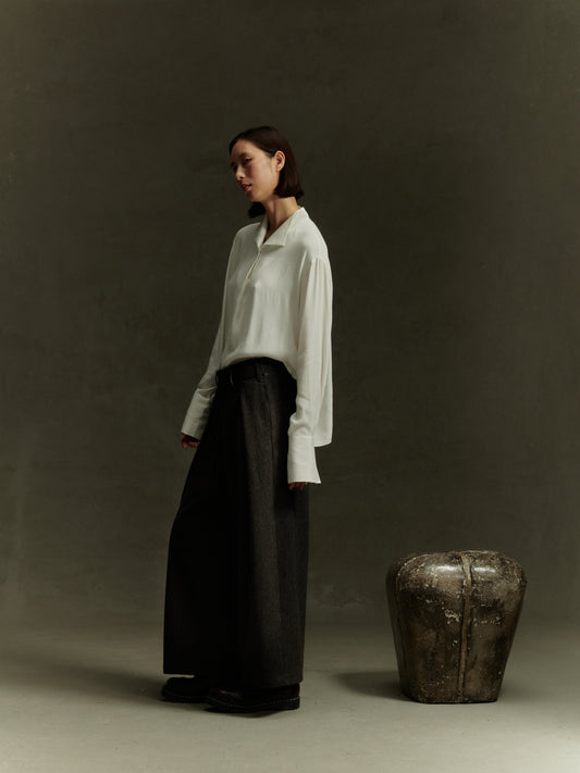 Joyce Shirt - Bone Silk