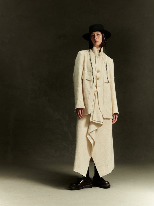 Kleve Skirt - Alabaster Yak & Nettle