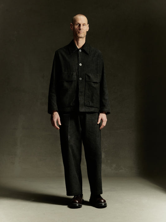Beuys Pocket Jacket - Alga Green Wool Cotton