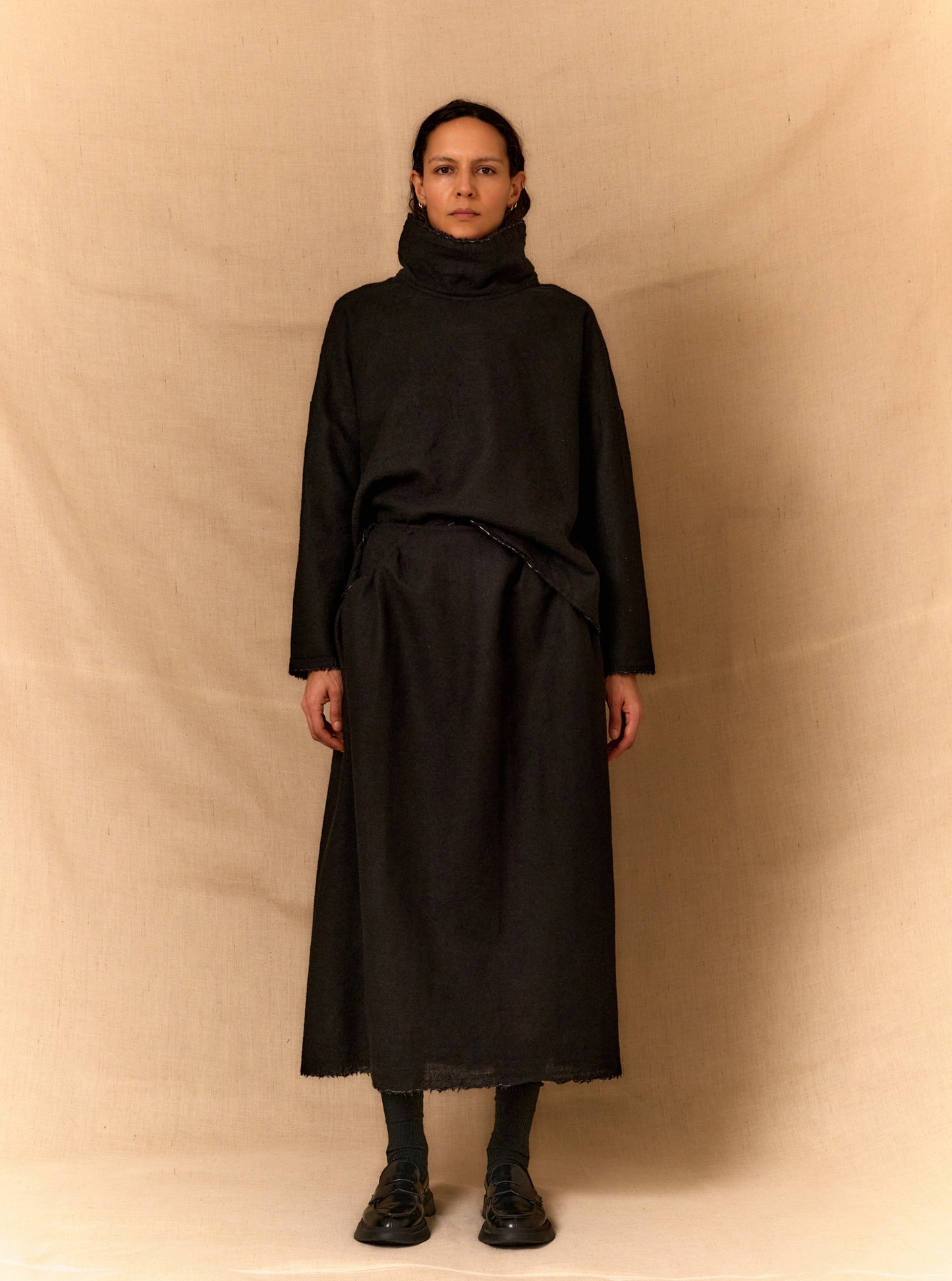 Geant Skirt - Ebony Wool