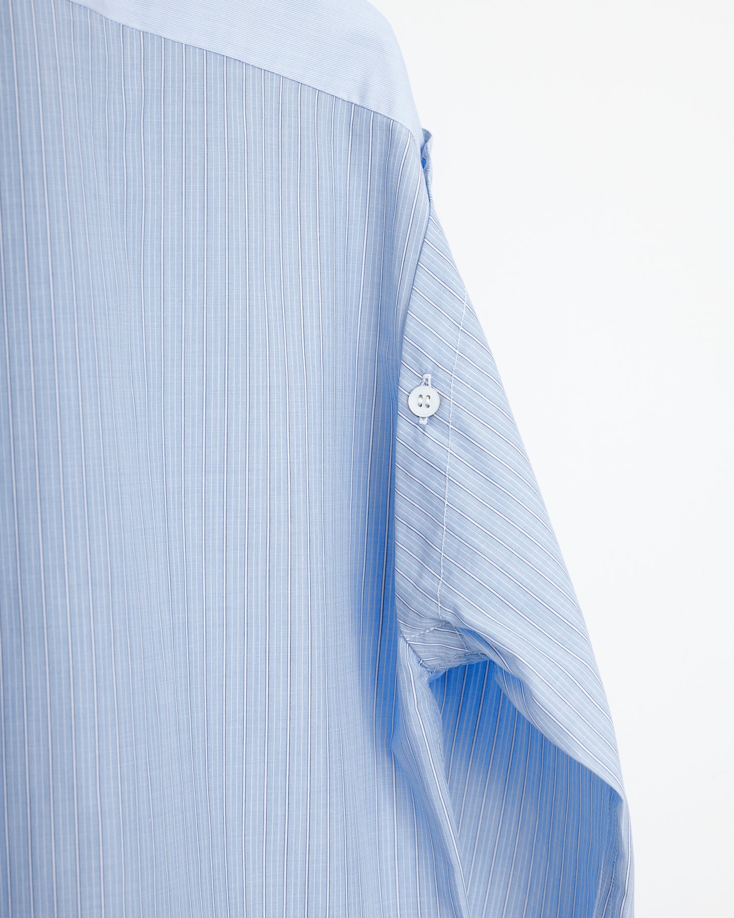 Hand Tie Shirt - Fine Blue Stripe
