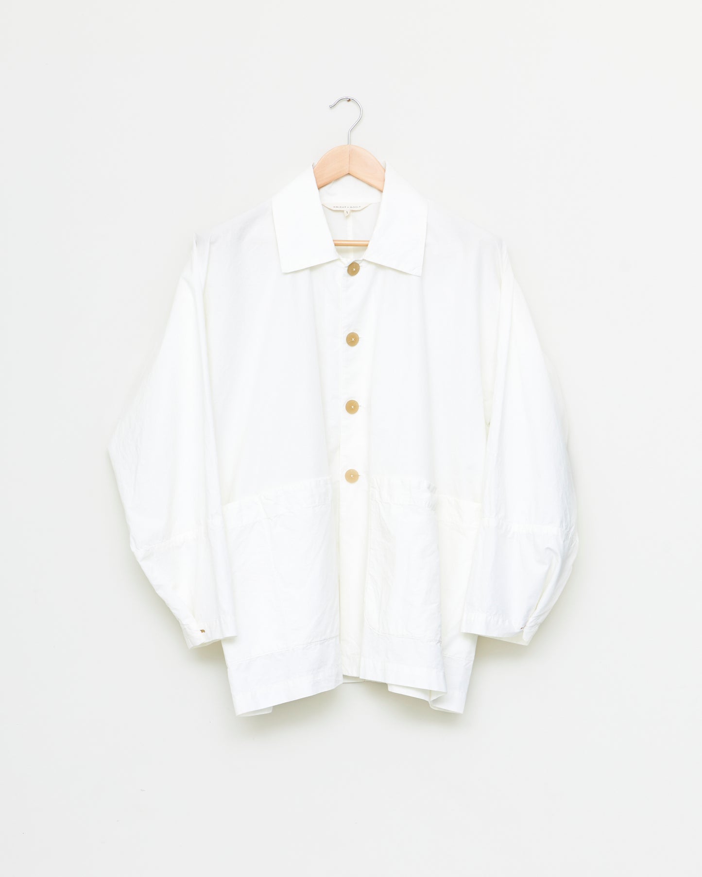 Buoy Jacket in Organic Compact Paper Cotton - Chalk