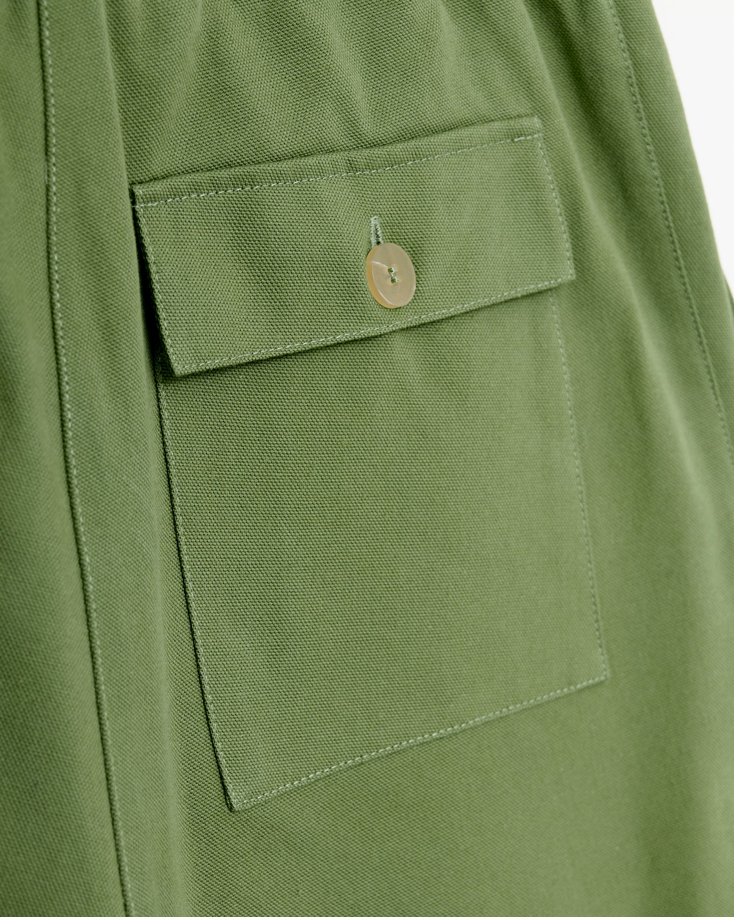 Orihon Trousers in Soft Cotton Canvas - Sap Green