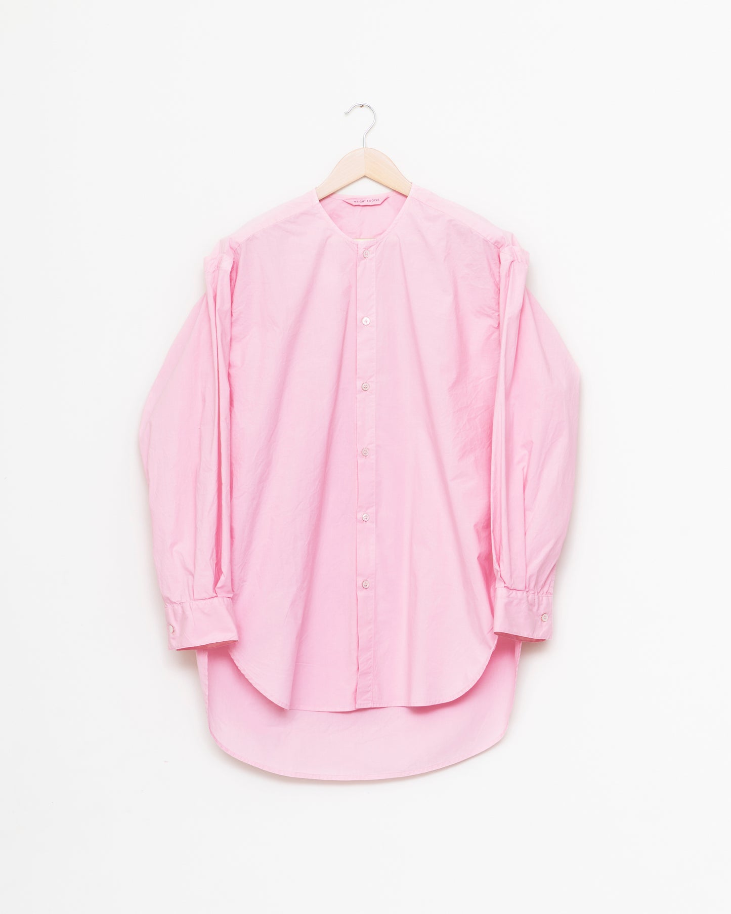 Hand-Tie Shirt in Paper Compact Cotton - Rose
