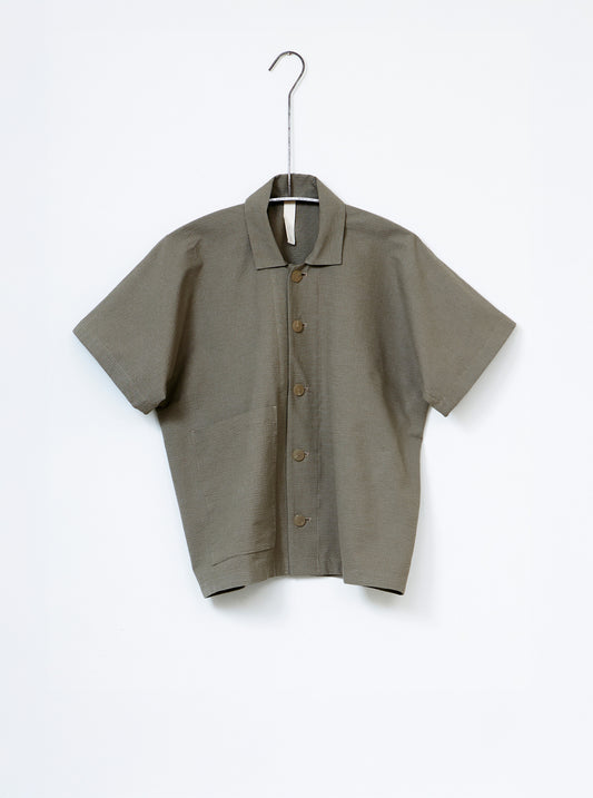 Camp Collar Shirt - Clay Micro Check Cotton