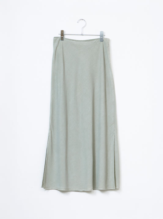 Bias skirt - Washed Linden Green Tencel