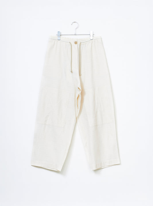 Gatherers Trousers - Alabaster Handwoven Cotton